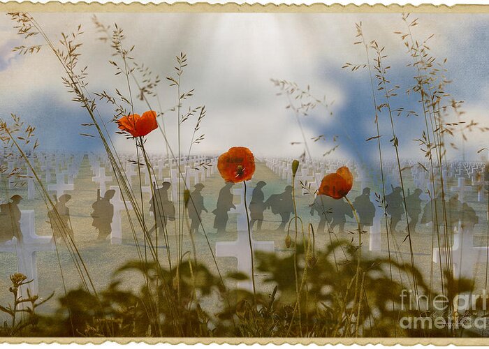 Photographic Art Greeting Card featuring the digital art Remembrance by Chris Armytage