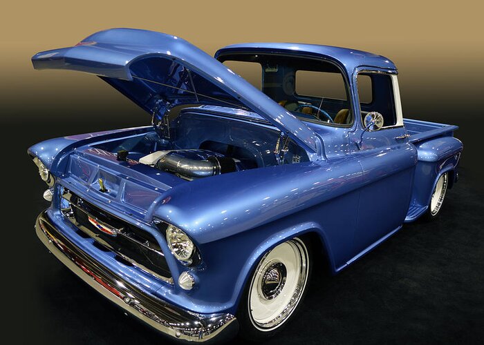 Restomod Greeting Card featuring the photograph Restomod Chev P U by Bill Dutting