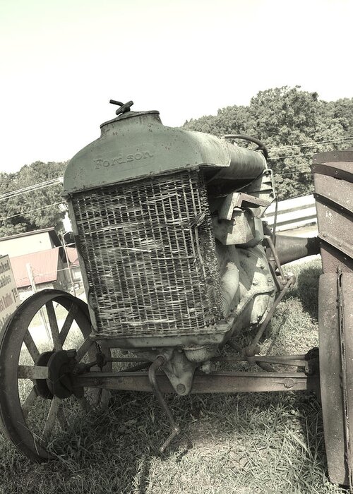 Tractor Greeting Card featuring the photograph Retired by Gary Smith