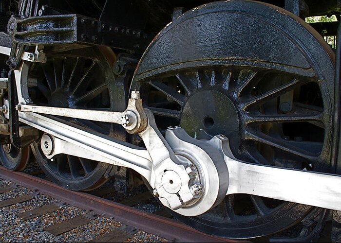 Black Greeting Card featuring the photograph Retired Wheels by Todd Kreuter
