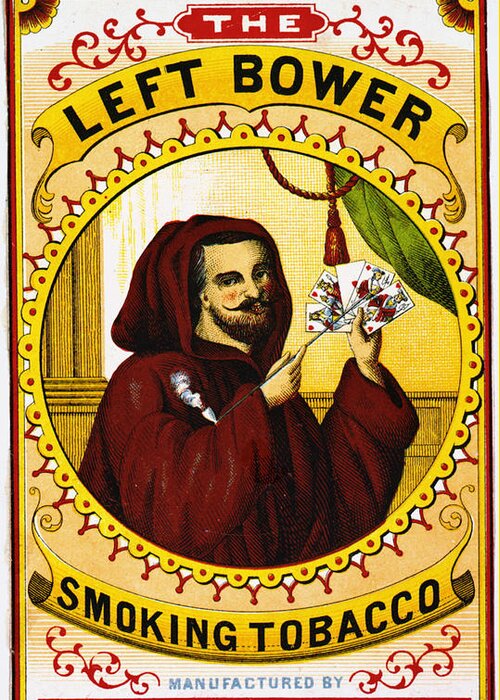 Retro Tobacco Label 1869 C Greeting Card featuring the photograph Retro Tobacco Label 1869 c by Padre Art