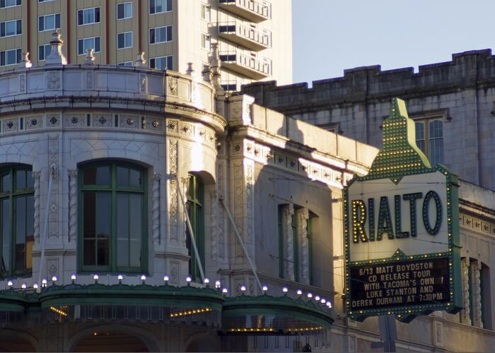 Rialto Greeting Card featuring the photograph Rialto Tacoma by Cathy Anderson