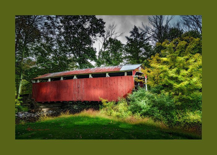 Bridge Greeting Card featuring the photograph Richards Covered Bridge by Marvin Spates