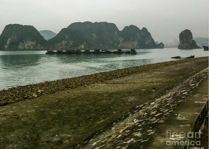  #halongbay Greeting Card featuring the photograph Ripple by Jacquelinemari