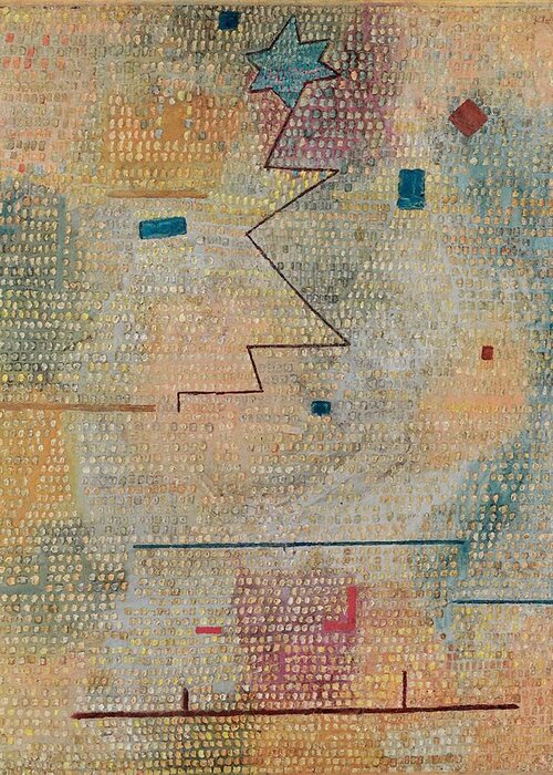 Paul Klee Greeting Card featuring the painting Rising Star by Paul Klee