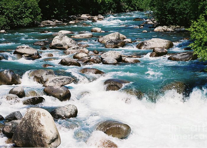 River Greeting Card featuring the photograph River Rapids Little Susitna Alaska by Kimberly Blom-Roemer
