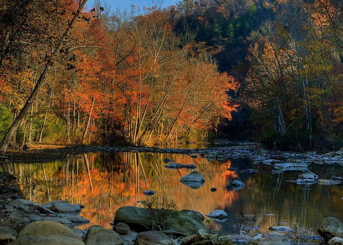 Ponca Greeting Card featuring the photograph River Reflection Buffalo National River at Ponca by Michael Dougherty
