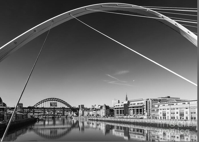 Newcastle Greeting Card featuring the photograph River Tyne in Newcastle 1 by Ian Dagnall