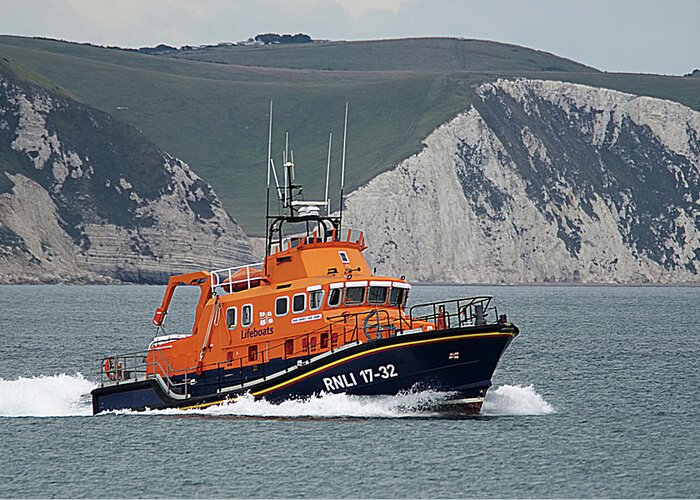 Lifeboat Greeting Card featuring the photograph RNLB Earnest and Mabel by Chris Day