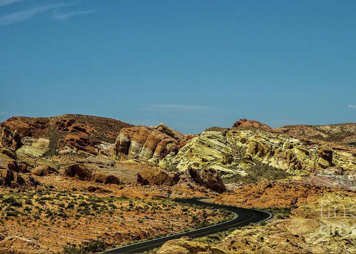 Valley Of Fire Greeting Card featuring the photograph Road To Valley of Fire by Stephen Whalen