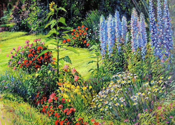 Flowers Greeting Card featuring the painting Roadside Garden by Steve Spencer