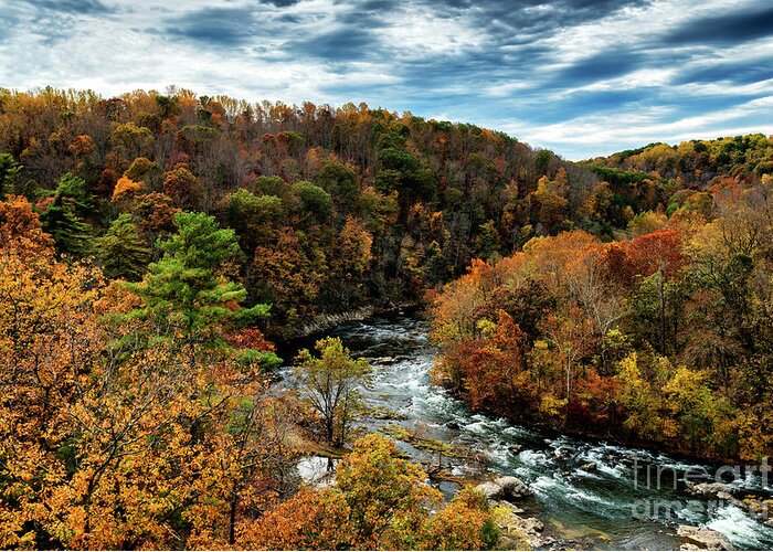 Autumn Greeting Card featuring the photograph Roanoke River Blue Ridge Parkway by Thomas R Fletcher