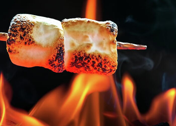 Roasting Marshmallows Over Campfire Horizontal Banner Greeting Card for  Sale by Good Focused