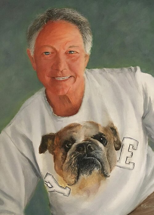 Portrait Greeting Card featuring the painting Robert and Daisy by Richard Ginnett