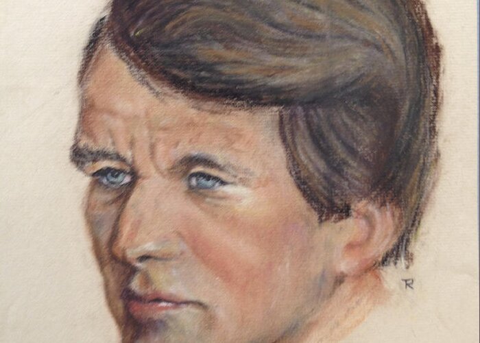 Portrait Greeting Card featuring the painting Robert Kennedy by Anthony Ross