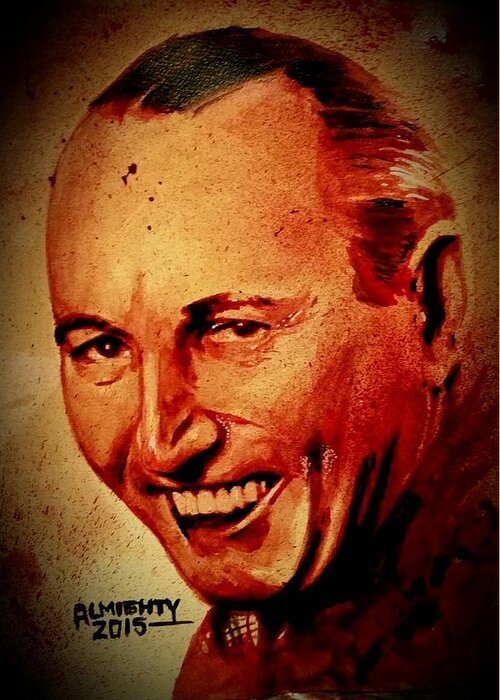 Believe It Or Not Greeting Card featuring the painting Robert Ripley by Ryan Almighty