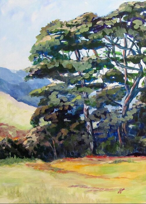 Trees Greeting Card featuring the painting Robyn's Trees by Barbara O'Toole