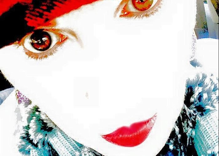 Red Lips Greeting Card featuring the photograph Rock Star by Abbie Loyd Kern