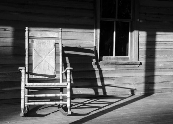 Rocking Chair Greeting Card featuring the photograph Rocking chair work A by David Lee Thompson