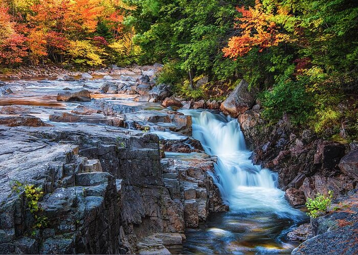Rocky Gorge Greeting Card featuring the photograph Rocky Gorge - Horizontal by Kim Carpentier