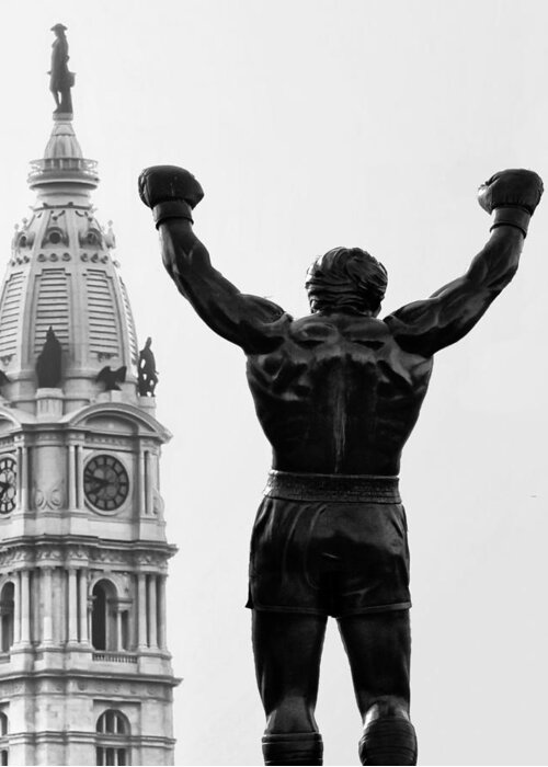 Rocky Greeting Card featuring the photograph Rocky - Philly's Champ by Bill Cannon
