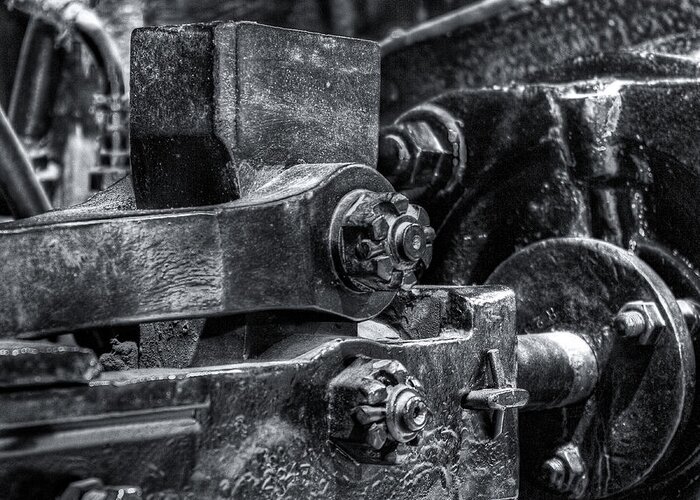 Machinery Greeting Card featuring the photograph Rods of Steel by Scott Wyatt
