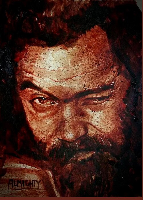 Roky Erickson Greeting Card featuring the painting Roky Erickson by Ryan Almighty