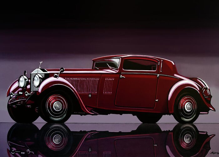 Rolls Royce Greeting Card featuring the painting Rolls Royce Phantom 1933 Painting by Paul Meijering
