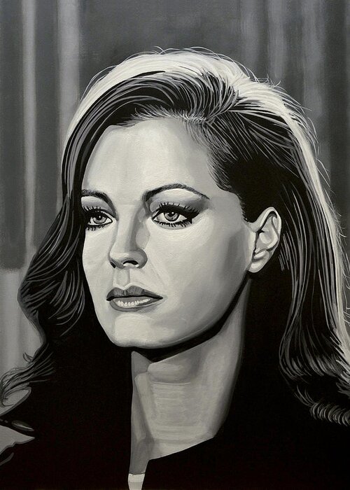 Romy Schneider Greeting Card featuring the painting Romy Schneider by Paul Meijering