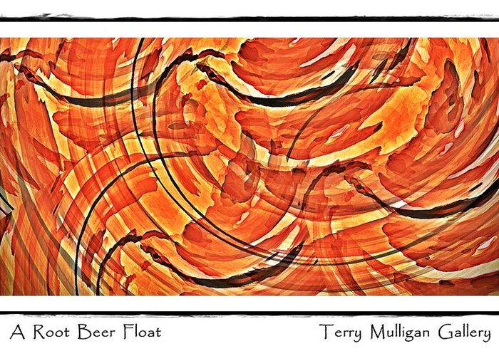 Root Greeting Card featuring the digital art Root Beer Float by Terry Mulligan