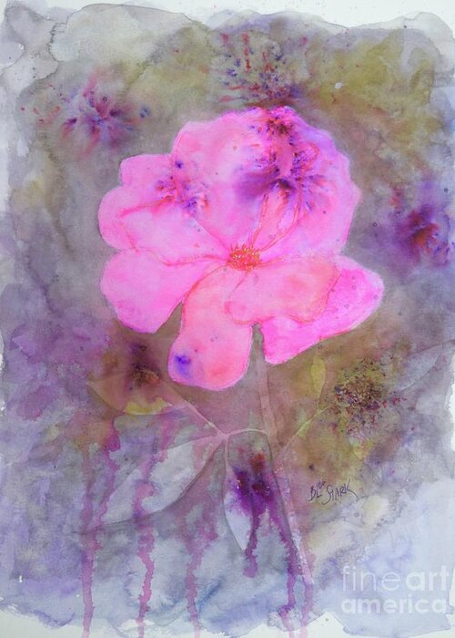  Greeting Card featuring the painting Rose Glow by Barrie Stark