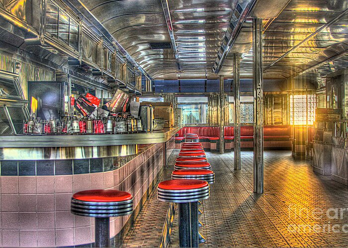 Diner Greeting Card featuring the photograph Rosies Diner by Robert Pearson