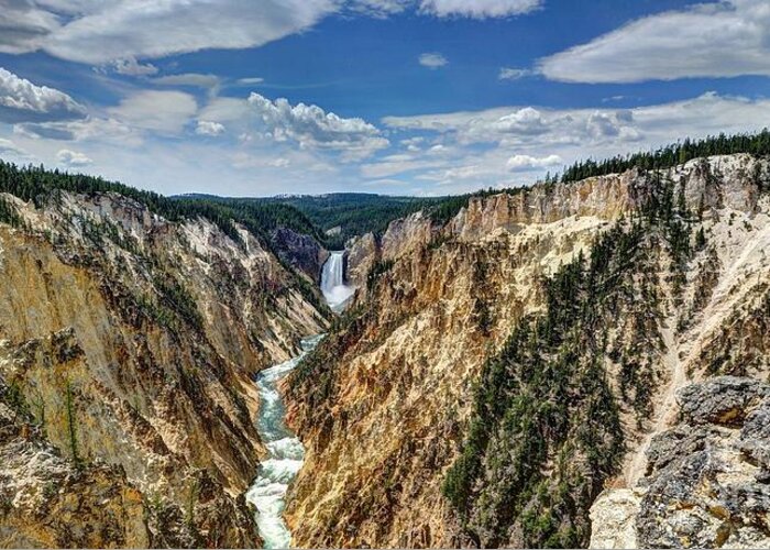 Yellowstone Greeting Card featuring the photograph Rugged Lower Yellowstone by John Kelly