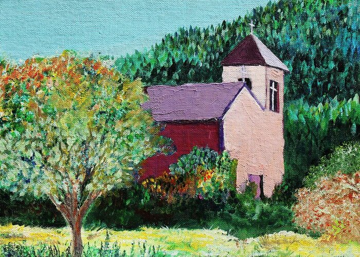 Church Greeting Card featuring the painting Ruidoso by Melinda Etzold