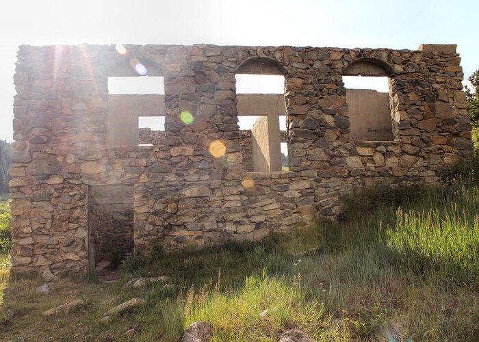 Caribou Greeting Card featuring the photograph Ruins Flare by Becca Buecher