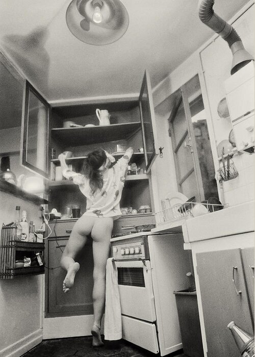 Photography Greeting Card featuring the photograph Running through the kitchen by Philippe Taka
