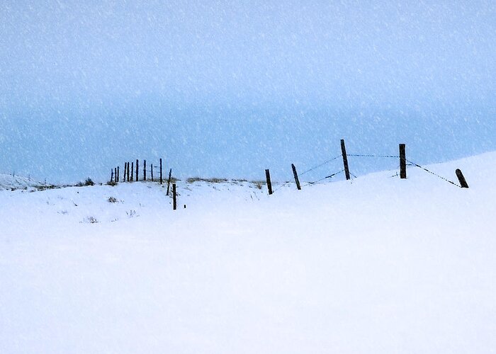 Landscape Greeting Card featuring the photograph Rural Prairie Winter Landscape by Blair Wainman