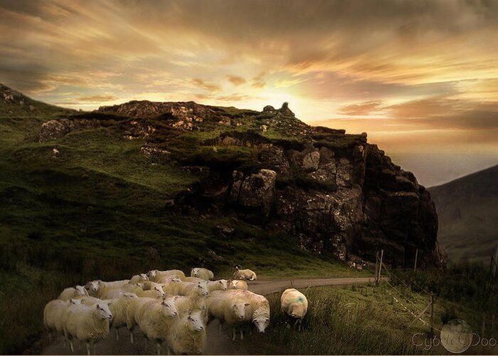  Greeting Card featuring the photograph rush hour on the Isle of Skye by Cybele Moon