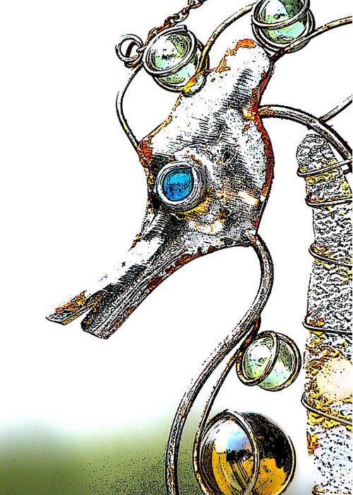 Seahorse Greeting Card featuring the photograph Rusted Seahorse 2 by Frank Mari