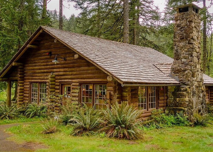 Cabin Greeting Card featuring the photograph Rustic Cabin by Jerry Cahill