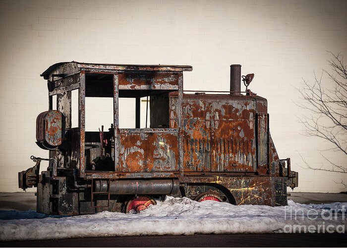 Rustic Greeting Card featuring the photograph Rustic Engine 3 by Judy Wolinsky