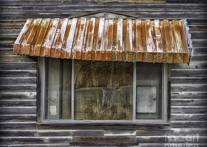 Rust Greeting Card featuring the photograph Rusty Window Awning by Walt Foegelle