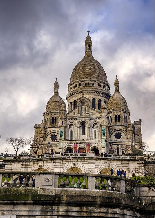 Basilica Greeting Card featuring the photograph Sacre - Coeur by Pablo Lopez