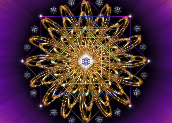 Endre Greeting Card featuring the photograph Sacred Geometry 428 by Endre Balogh