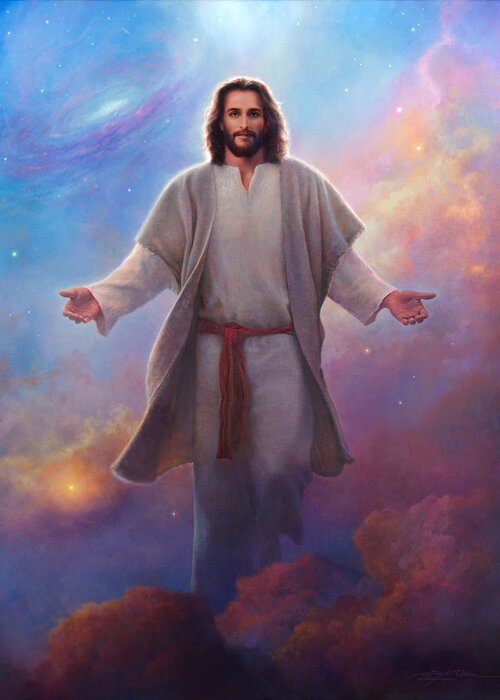 Jesus Greeting Card featuring the painting Sacred Space by Greg Olsen