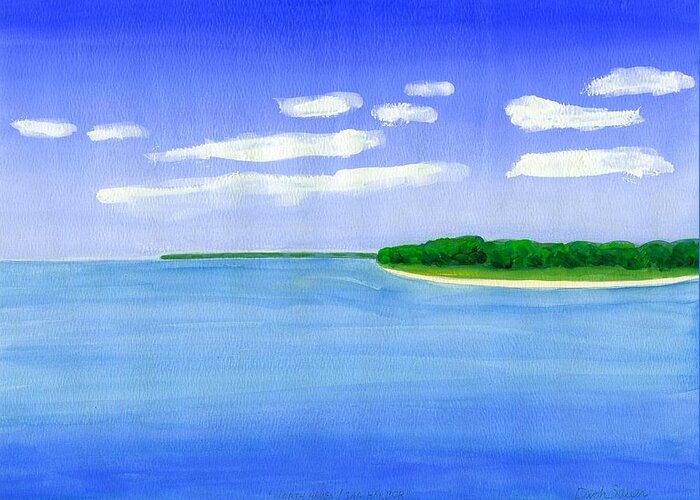 Sag Harbor Greeting Card featuring the painting Sag Harbor, Long Island by Dick Sauer