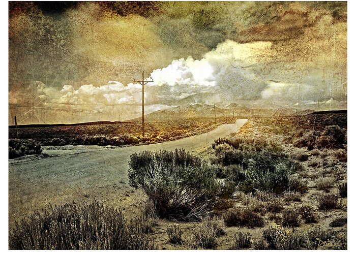 Sagebrush Greeting Card featuring the photograph Sagebrush Road by Peggy Dietz