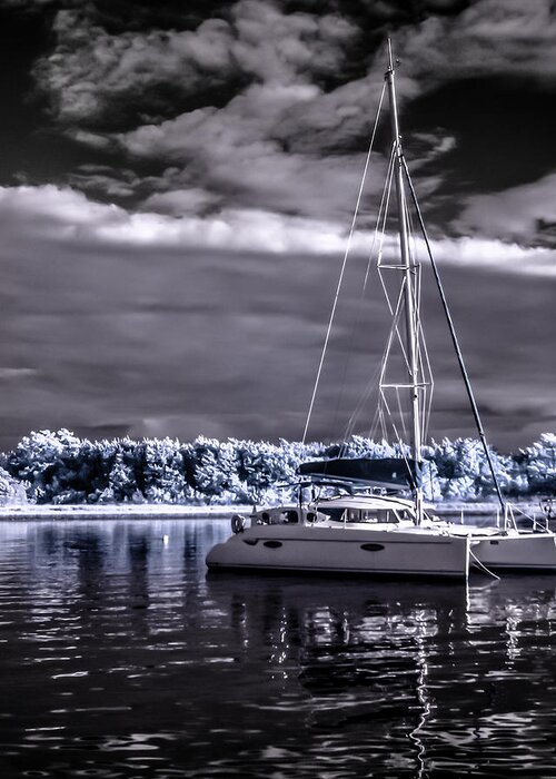 Boat Greeting Card featuring the photograph Sailboat 02 by Hayden Hammond