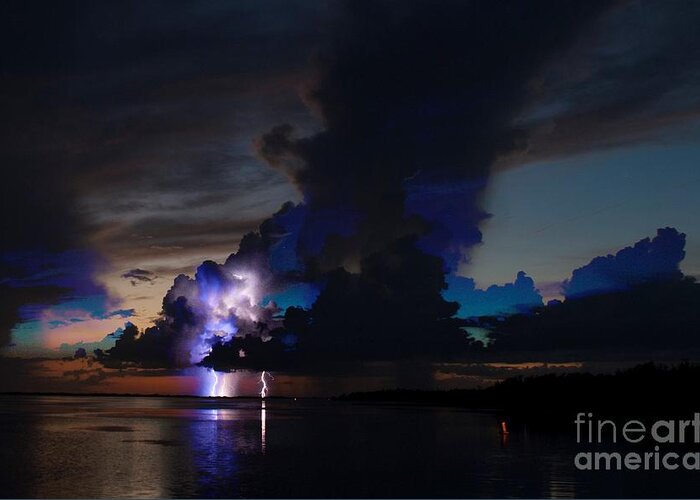 Lightning Greeting Card featuring the photograph Sailors Delight by Quinn Sedam