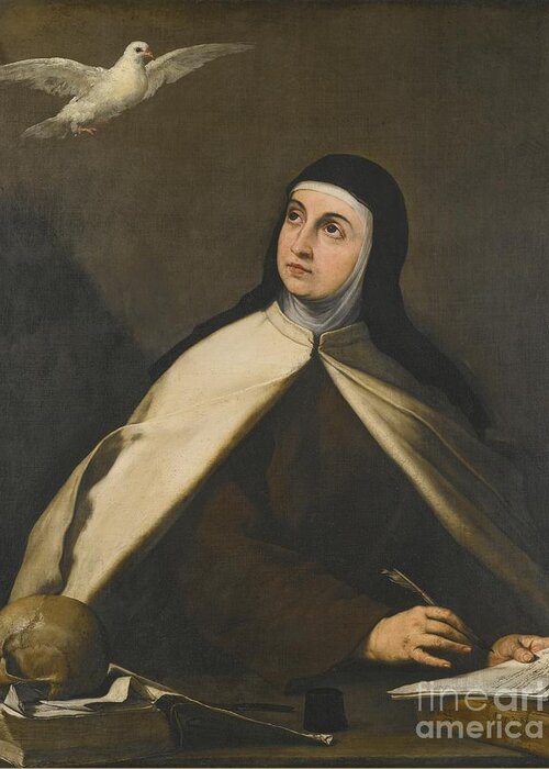 Jusepe De Ribera Greeting Card featuring the painting Saint Teresa Of Avila by MotionAge Designs